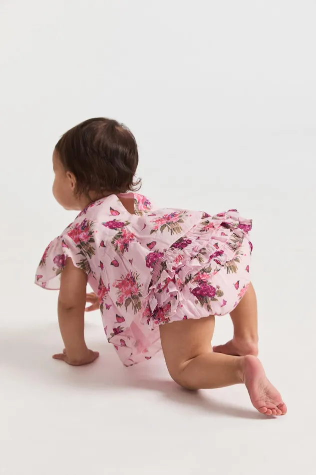 LoveShackFancy Baby Kids Baby Nalina Bloomer ROSEMARY MAUVE