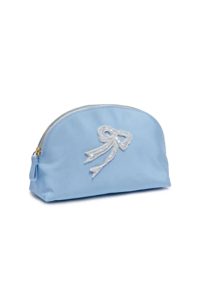 LoveShackFancy Bags Womens Le Lion Sequin Bow Pouch 8211 BLUE BLUE 8211 BLUE