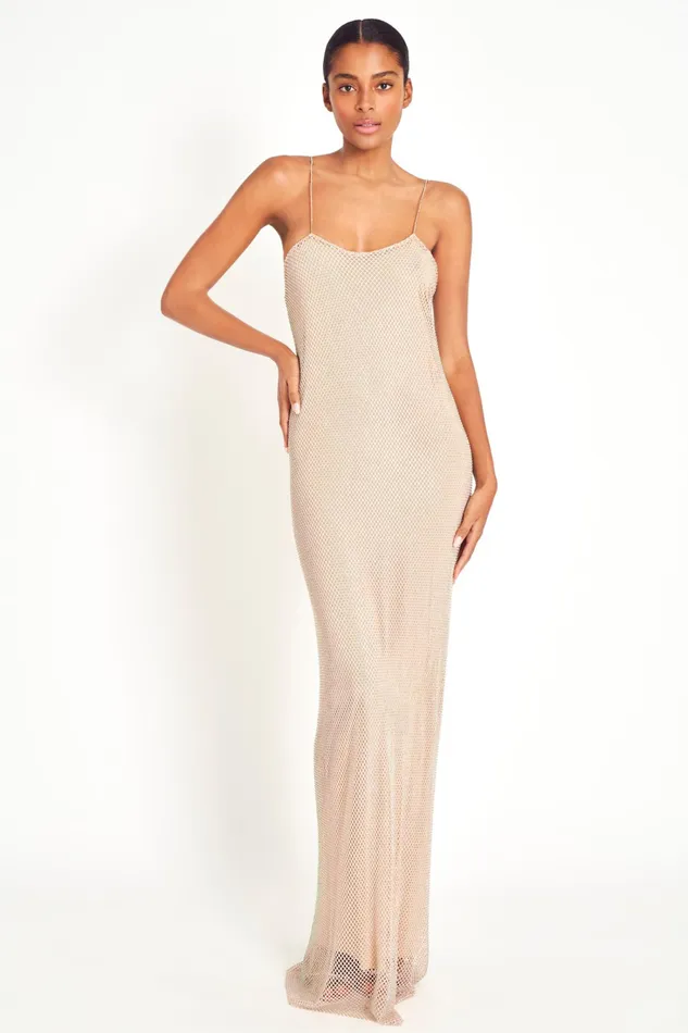 LoveShackFancy Dresses Womens Calvert Maxi Dress CAKE BATTER