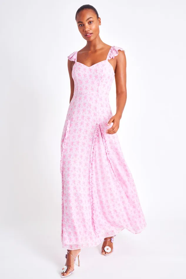 LoveShackFancy Dresses Womens Tulonne Maxi Dress ROSE PATCH