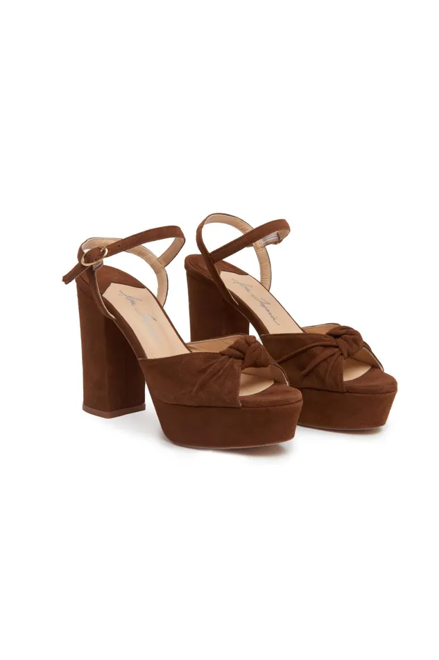 LoveShackFancy Shoes Womens Isa Tapia Macarena Platform Sandal BROWN