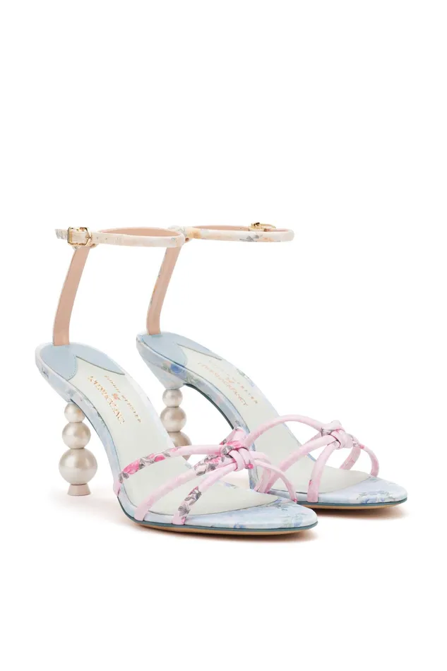 LoveShackFancy Shoes Womens LoveShackFancy X Sophia Webster Pixie Pearl Mid Sandal PINK IVY