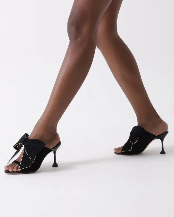 Lupita 85 Velvet Black Black Women Alexandre Birman Sandals