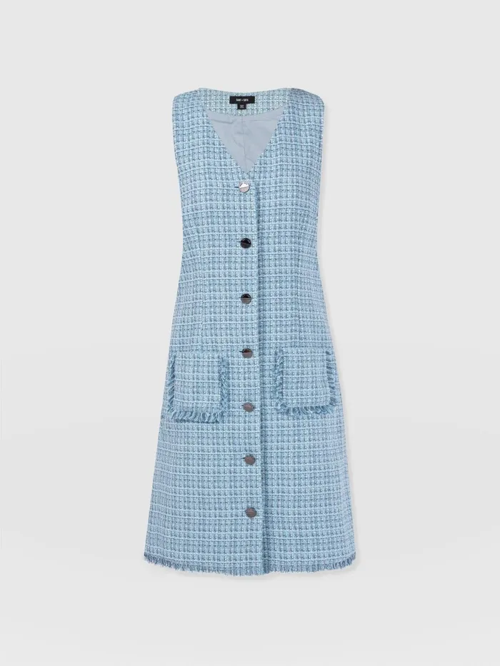 Luther Boucle Mini Dress 8211 Pale Blue Pale Blue Women Saint And Sofia Dresses