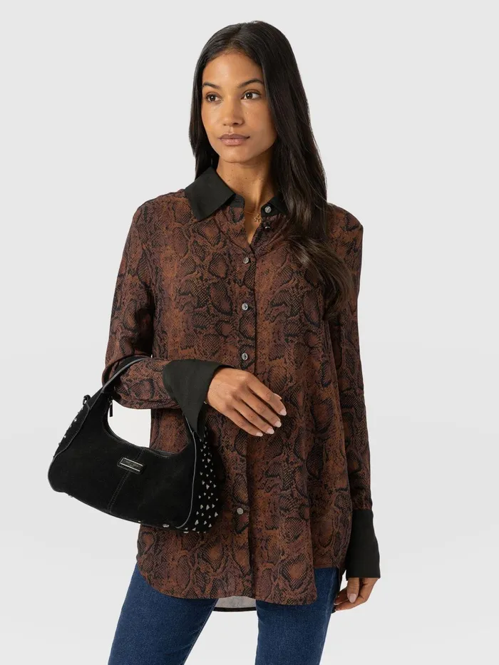 Madison Shirt 8211 Brown Snake Brown Snake Women Saint And Sofia Blouses and Shirts
