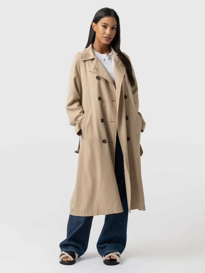 Marion Double Breasted Trench 8211 Beige Beige Women Saint And Sofia Coats and Jackets Marion Double Breasted Trench 8211 Beige Beige Women Saint And Sofia Coats and Jackets