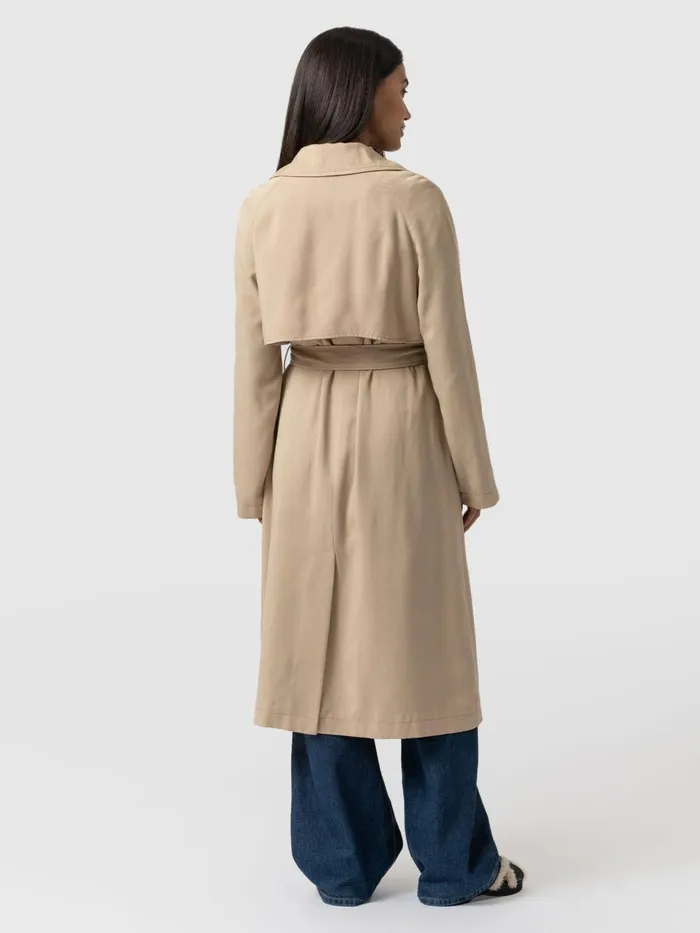 Marion Double Breasted Trench 8211 Beige Beige Women Saint And Sofia Coats and Jackets