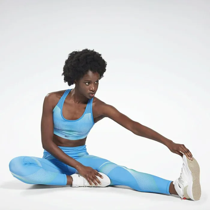 Matching Sets Womens Reebok Lux Bold 2 HighRise Leggings Horizon Blue