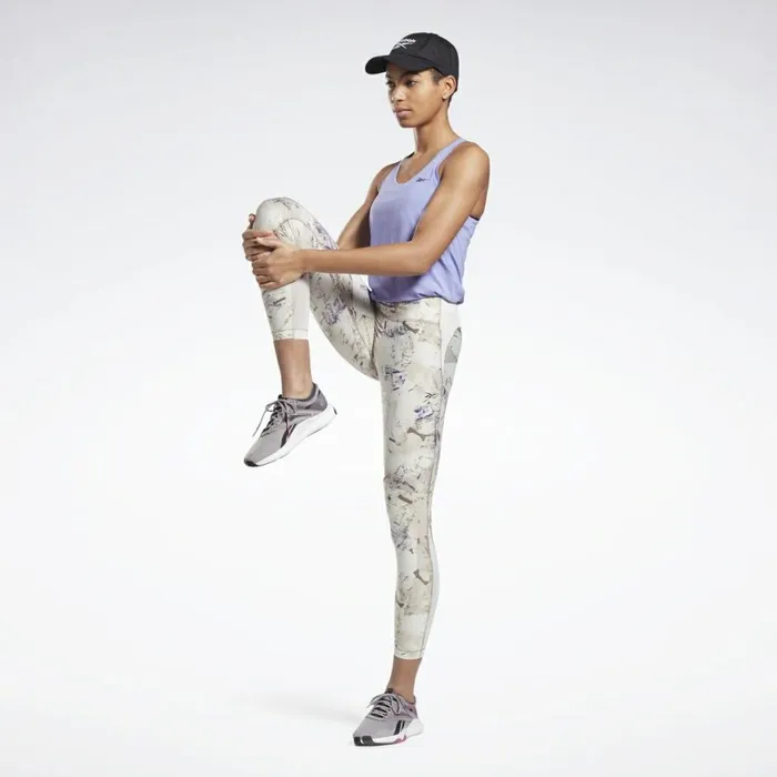 Matching Sets Womens Reebok Lux Perform Tights Grey
