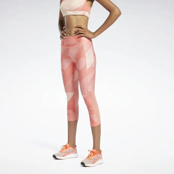 Matching Sets Womens Reebok Run Essentials Allover Print 34 Leggings Twisted Coral Matching Sets Womens Reebok Run Essentials Allover Print 34 Leggings Twisted Coral