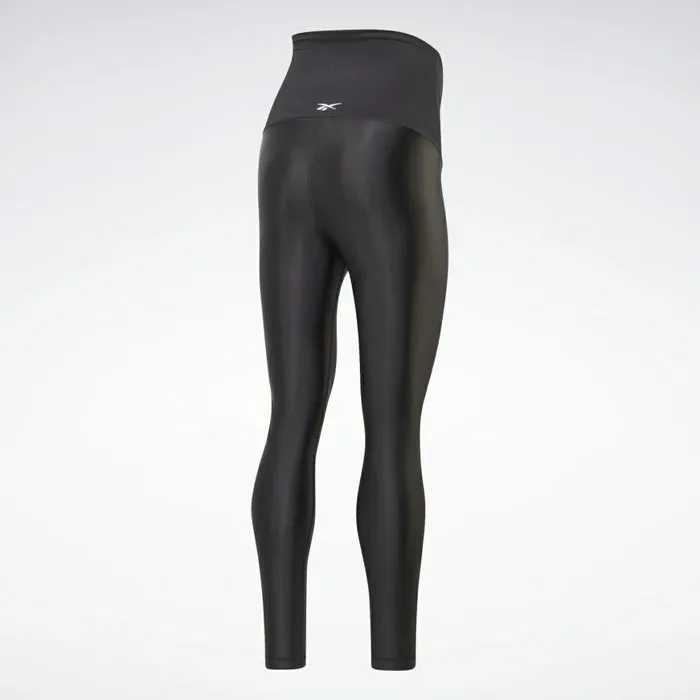 Maternity Womens Reebok Shiny Maternity Leggings Black
