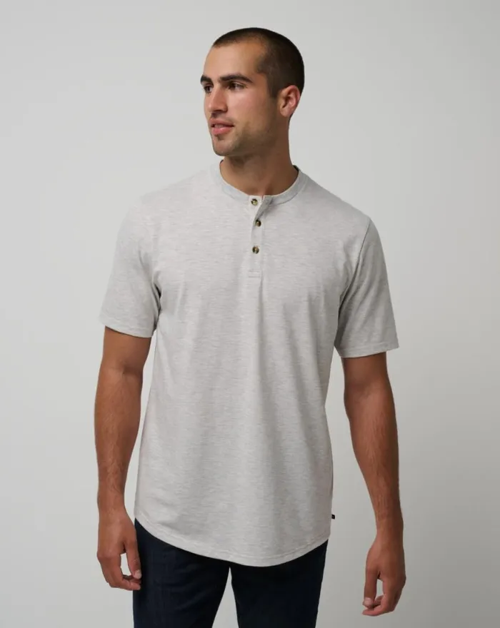 Men ALL ADRIFT TEE Heather Light Grey TravisMathew Tees