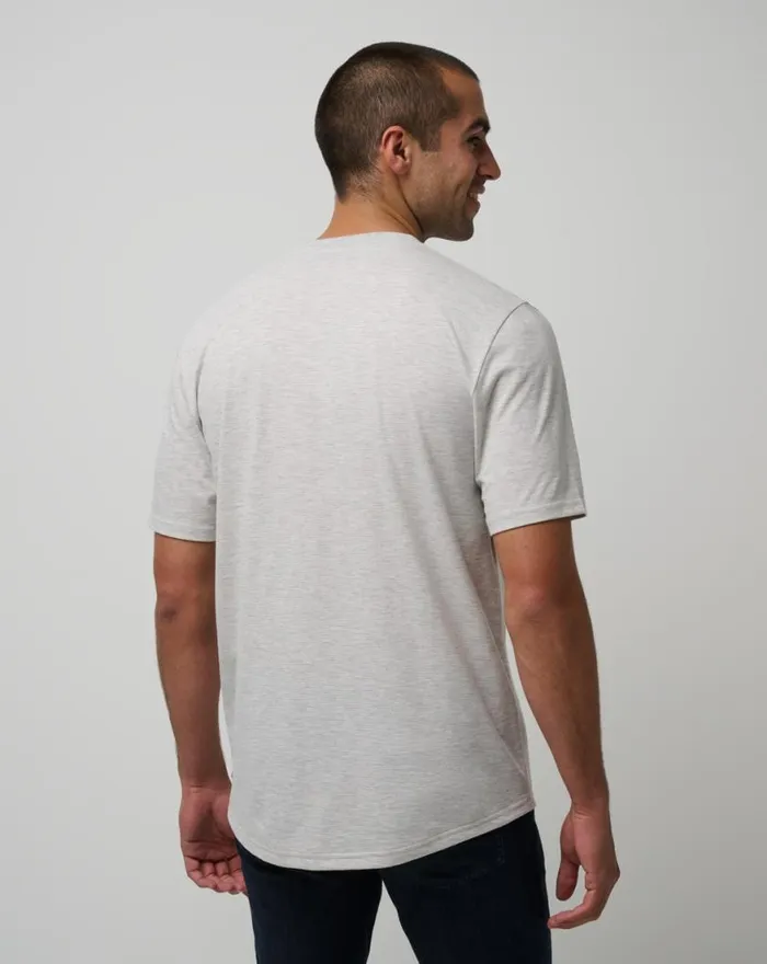Men ALL ADRIFT TEE Heather Light Grey TravisMathew Tees