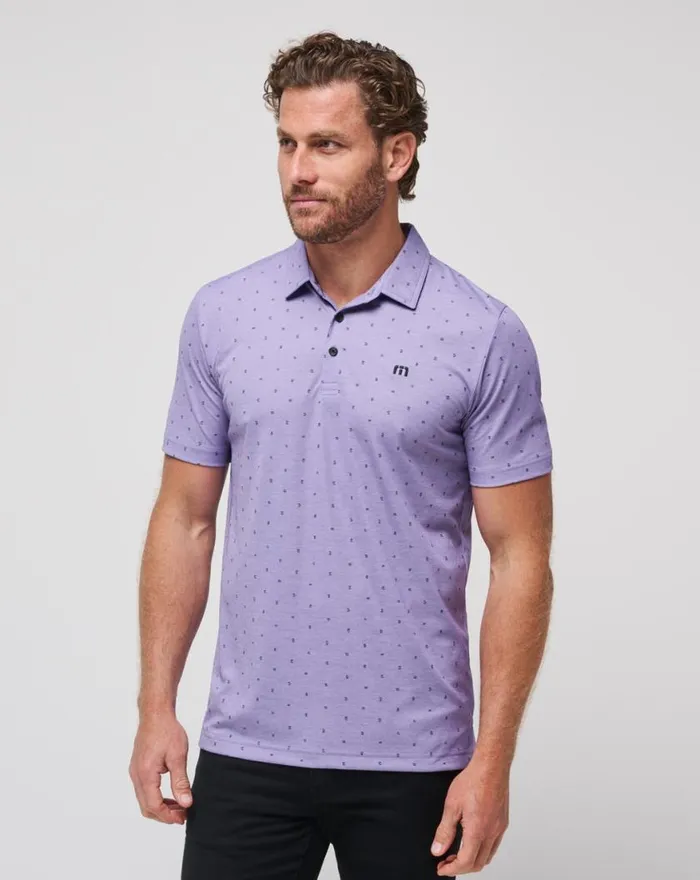 Men ALWAYS SUMMER POLO Heather Imperial TravisMathew Polos