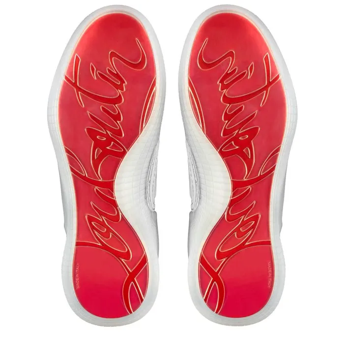 Men Arpoador Man Sneakers 8211 Calf Leather And Cotton 8211 Bianco White Christian Louboutin Low Top Sneakers