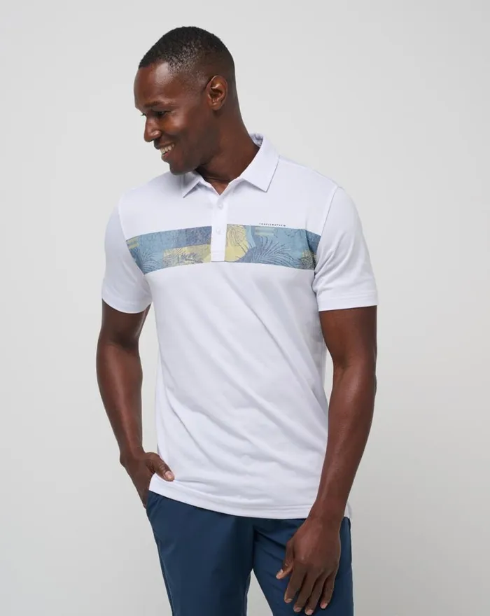 Men AT ALTITUDE POLO White TravisMathew Polos