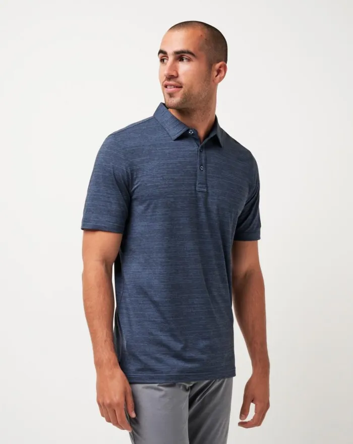 Men ATLANTA BRAVES THE HEATER POLO Vintage Indigoblack TravisMathew Polos