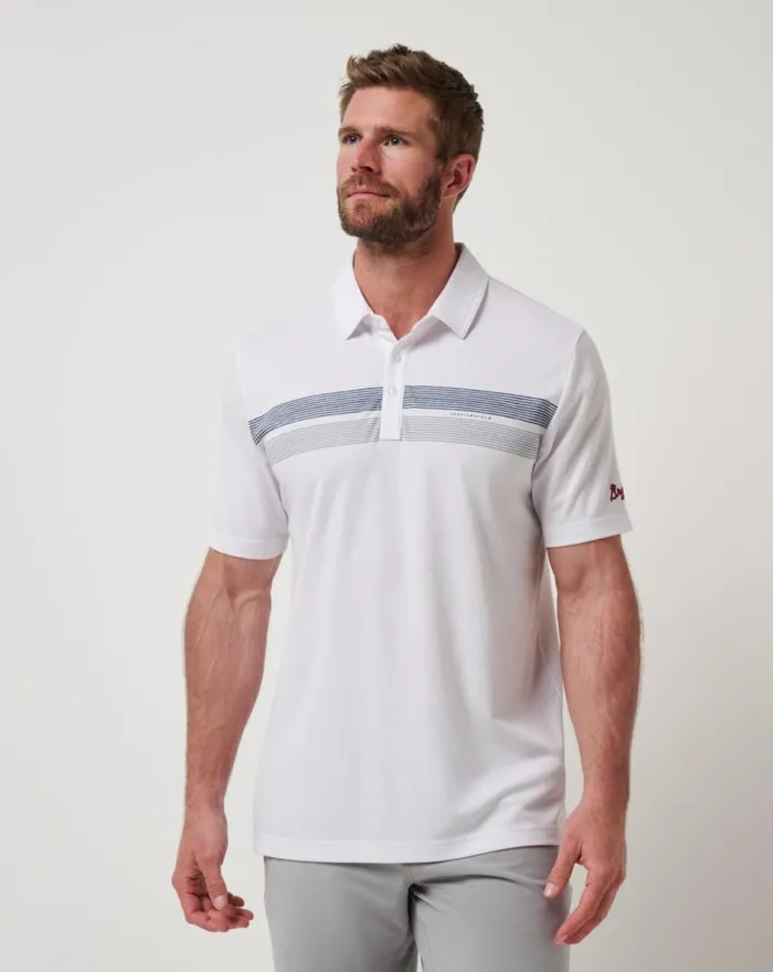 Men ATLANTA BRAVES TOP RECRUIT POLO White TravisMathew Polos