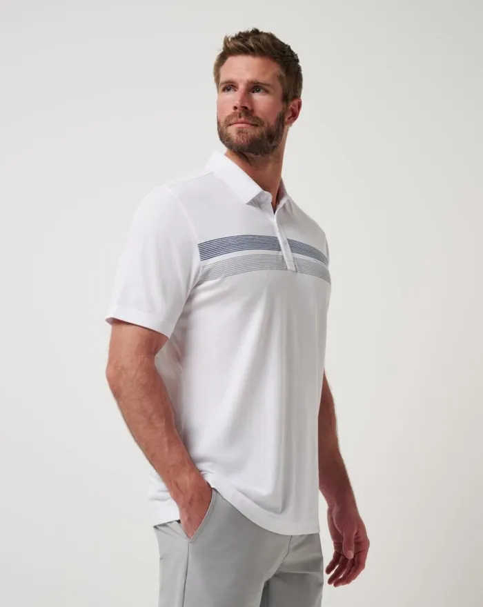 Men ATLANTA BRAVES TOP RECRUIT POLO White TravisMathew Polos