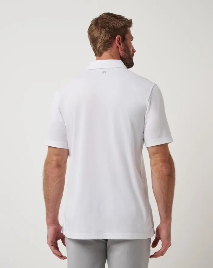Men ATLANTA BRAVES TOP RECRUIT POLO White TravisMathew Polos