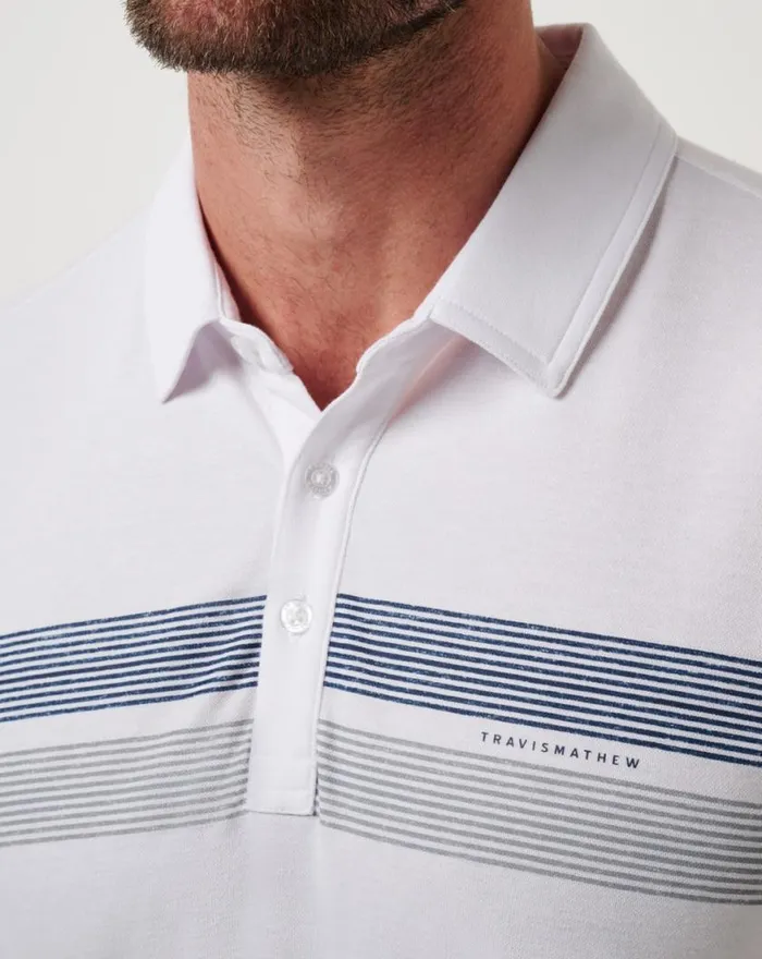 Men ATLANTA BRAVES TOP RECRUIT POLO White TravisMathew Polos