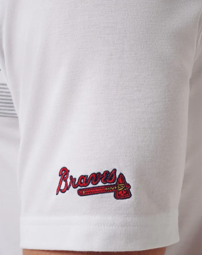 Men ATLANTA BRAVES TOP RECRUIT POLO White TravisMathew Polos