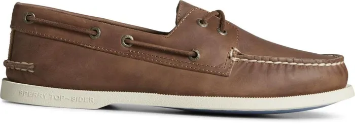 Men Authentic Original Cross Lace Boat Shoe Tan Sperry Boat Shoes