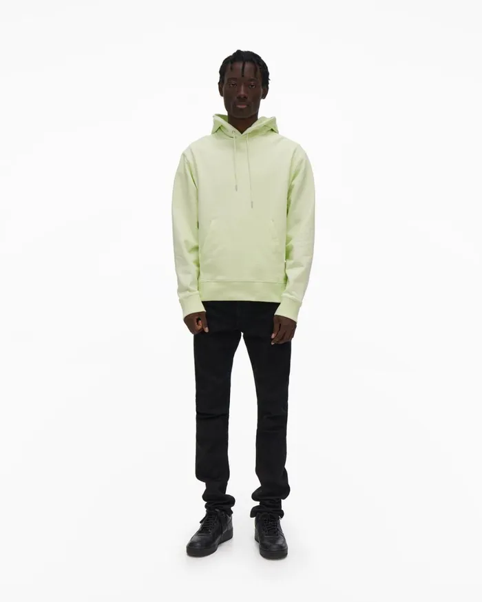 Men Aviator Hoodie Electric Green Helmut Lang Sweatshirts