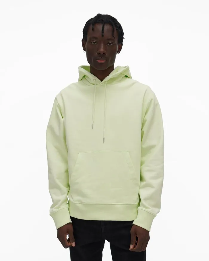 Men Aviator Hoodie Electric Green Helmut Lang Sweatshirts