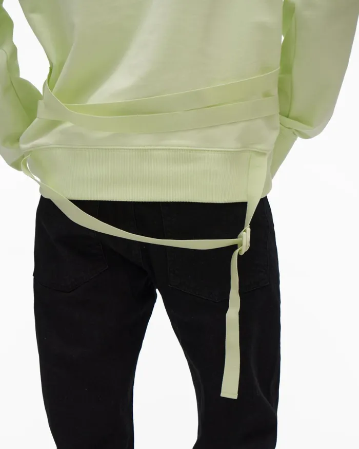 Men Aviator Hoodie Electric Green Helmut Lang Sweatshirts
