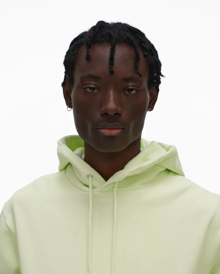 Men Aviator Hoodie Electric Green Helmut Lang Sweatshirts