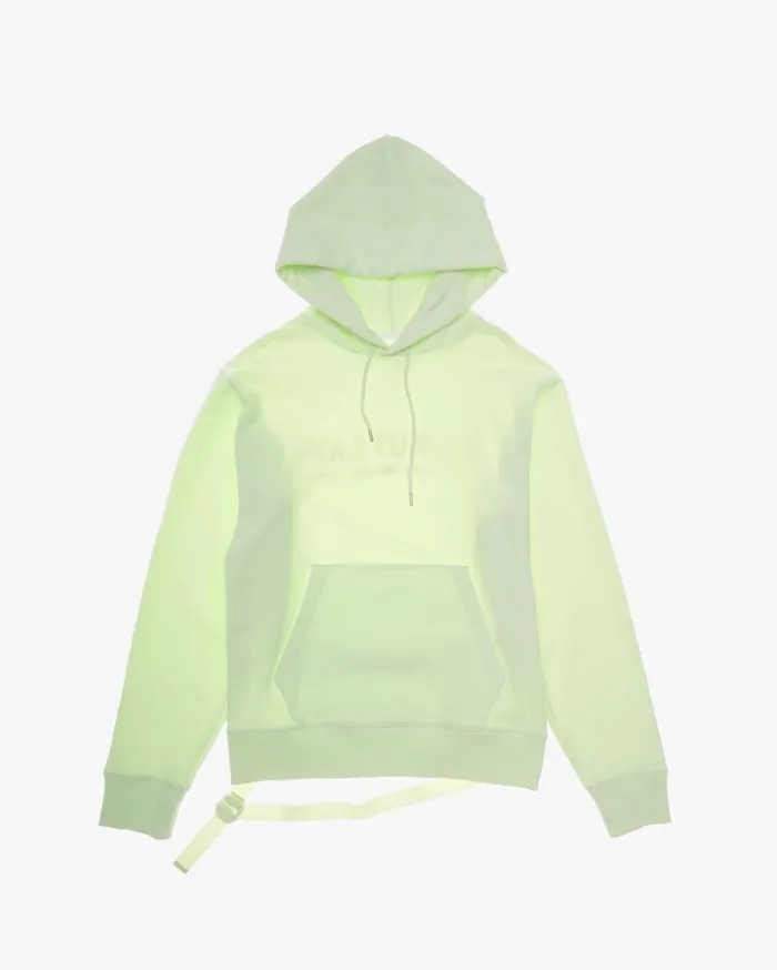 Men Aviator Hoodie Electric Green Helmut Lang Sweatshirts