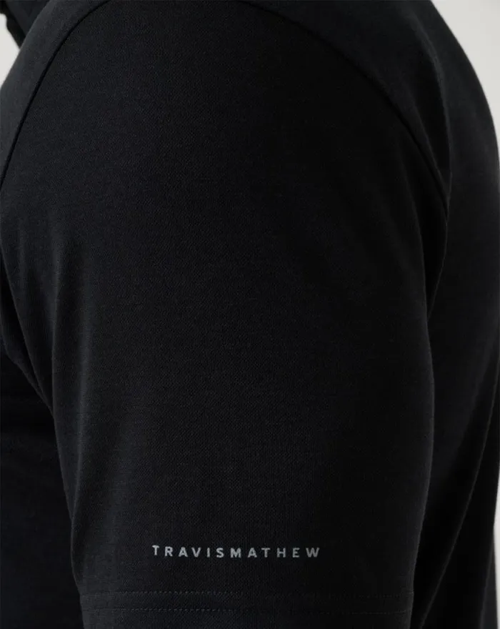 Men BALTIMORE ORIOLES PLAYOFF PITCH POLO Black TravisMathew Polos