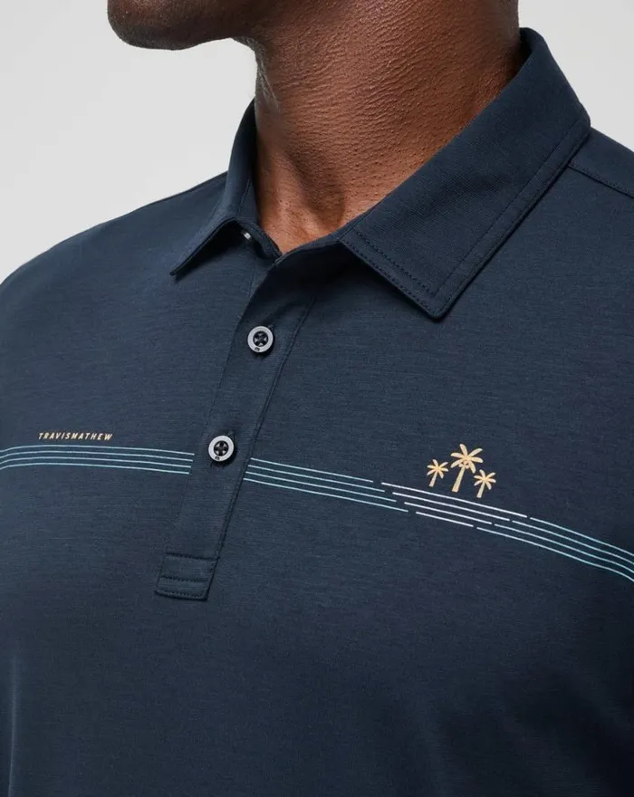 Men BAY BREAK POLO Total Eclipse TravisMathew Polos