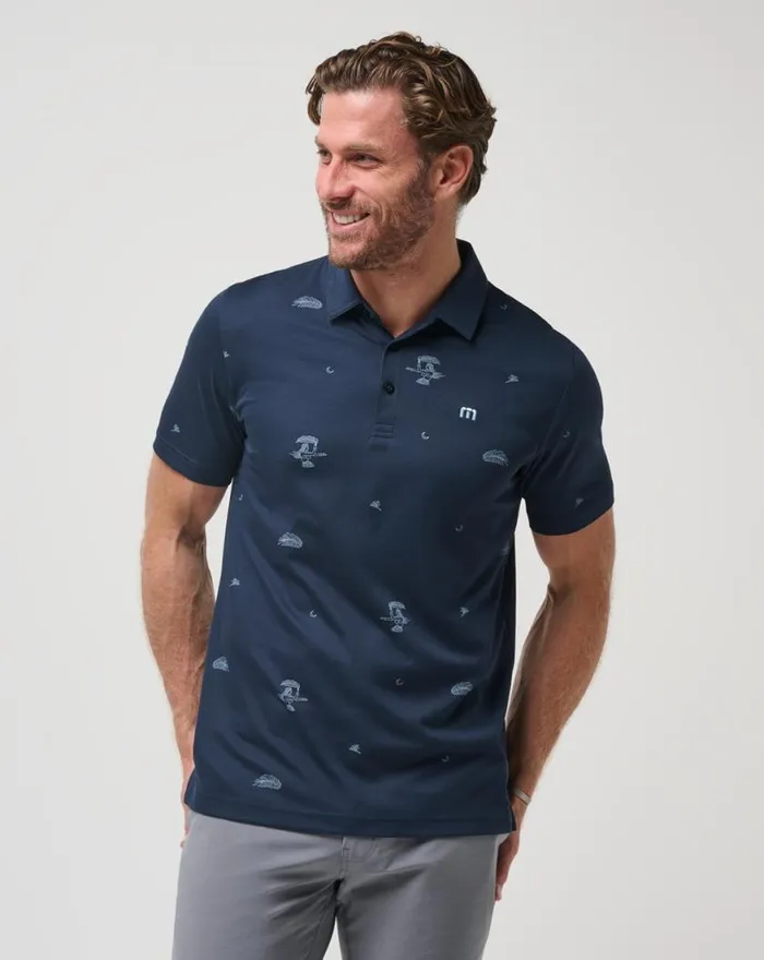 Men BEACH CREATURE POLO Total Eclipse TravisMathew Polos