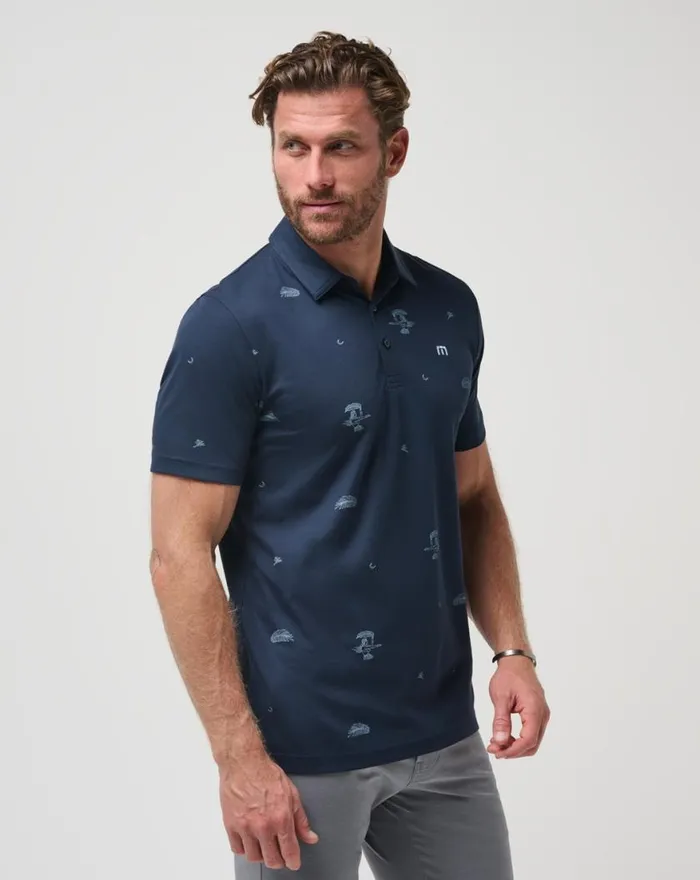 Men BEACH CREATURE POLO Total Eclipse TravisMathew Polos