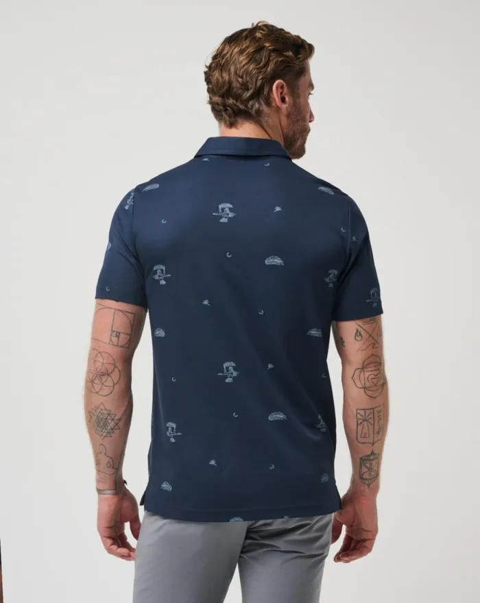 Men BEACH CREATURE POLO Total Eclipse TravisMathew Polos