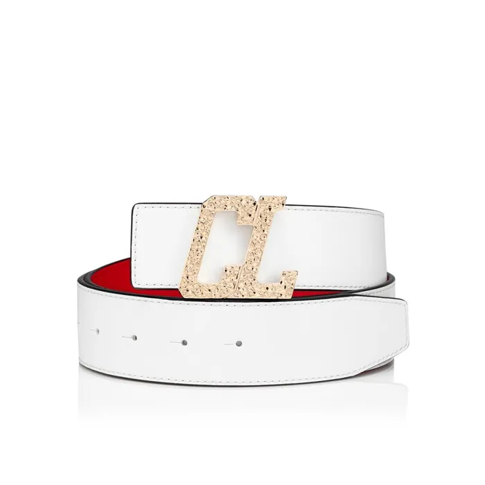 Men Belt Strap Belt Strap 8211 Calf Leather 8211 Bianco White Christian Louboutin Belts