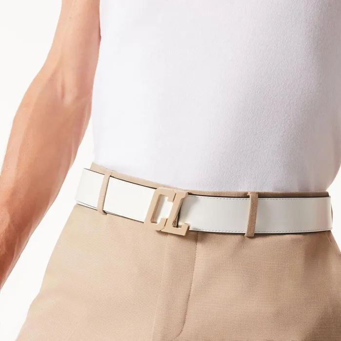 Men Belt Strap Belt Strap 8211 Calf Leather 8211 Bianco White Christian Louboutin Belts