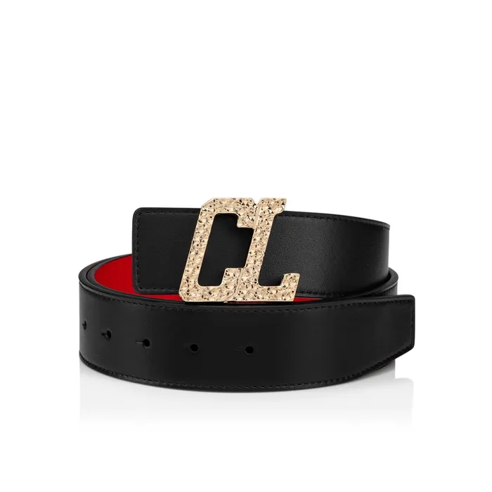 Men Belt Strap Belt Strap 8211 Calf Leather 8211 Black Black Christian Louboutin Belts
