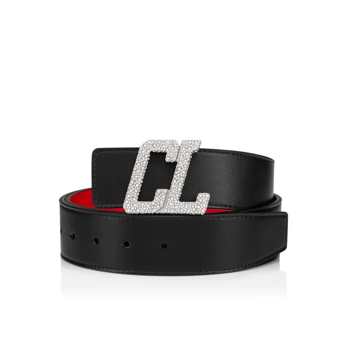 Men Belt Strap Belt Strap 8211 Calf Leather 8211 Black Black Christian Louboutin Belts