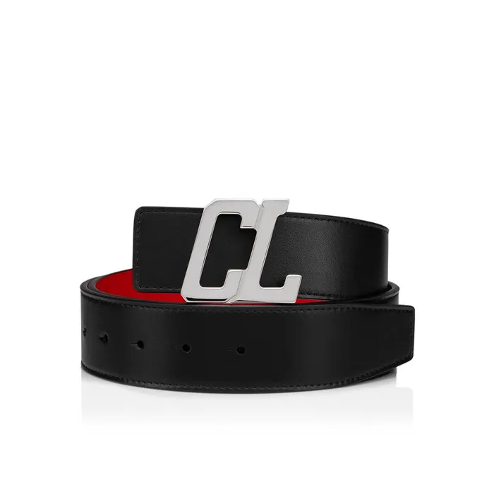 Men Belt Strap Belt Strap 8211 Calf Leather 8211 Black Black Christian Louboutin Belts