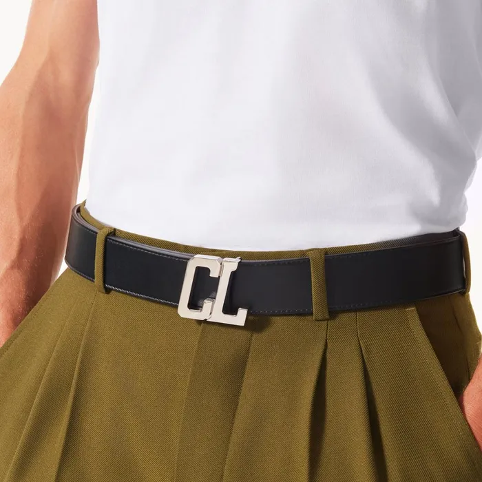 Men Belt Strap Belt Strap 8211 Calf Leather 8211 Black Black Christian Louboutin Belts