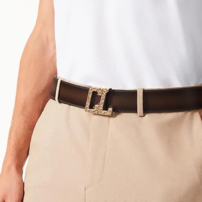 Men Belt Strap Belt Strap 8211 Patined Calf Leather 8211 Brown Brown Christian Louboutin Belts