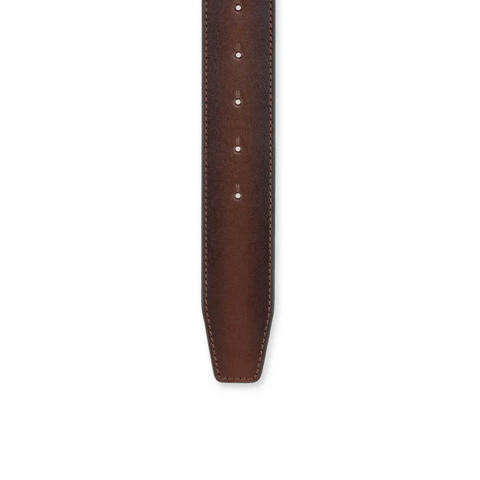 Men Belt Strap Belt Strap 8211 Patined Calf Leather 8211 Brown Brown Christian Louboutin Belts