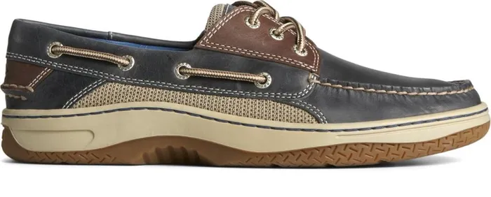 Men Billfish 3Eye Boat Shoe Navy Brown Leather Sperry Boots