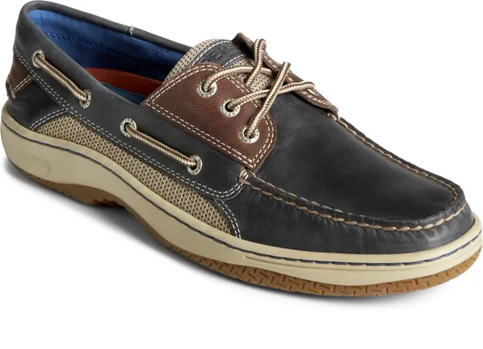 Men Billfish 3Eye Boat Shoe Navy Brown Leather Sperry Boots Men Billfish 3Eye Boat Shoe Navy Brown Leather Sperry Boots