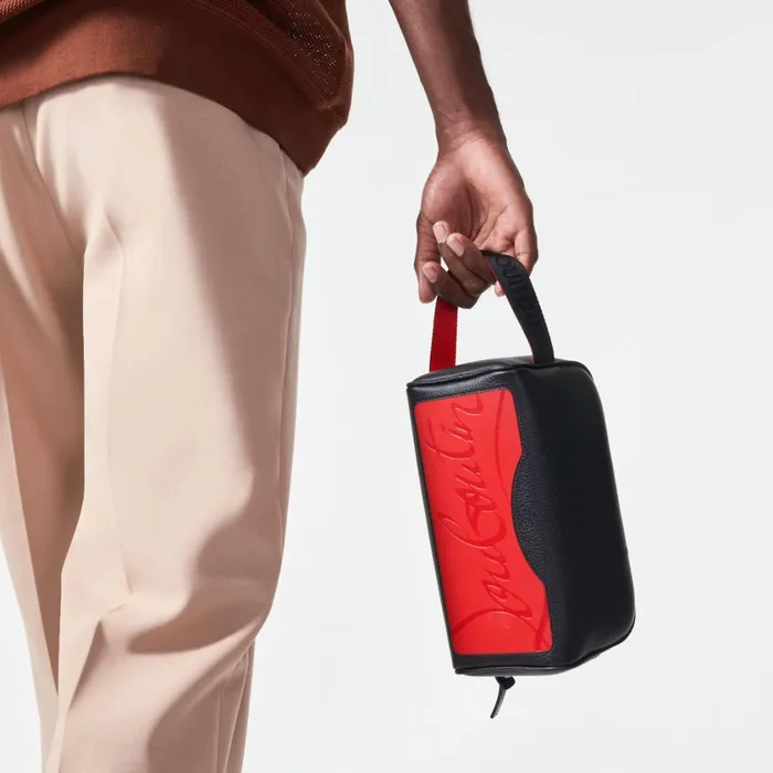 Men Blaster Pouch 8211 Calf Leather 8211 Black Black Christian Louboutin Mini Bags and Pouches