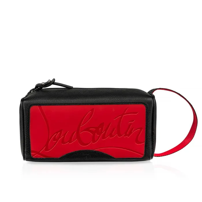 Men Blaster Pouch 8211 Calf Leather 8211 Black Black Christian Louboutin Mini Bags and Pouches