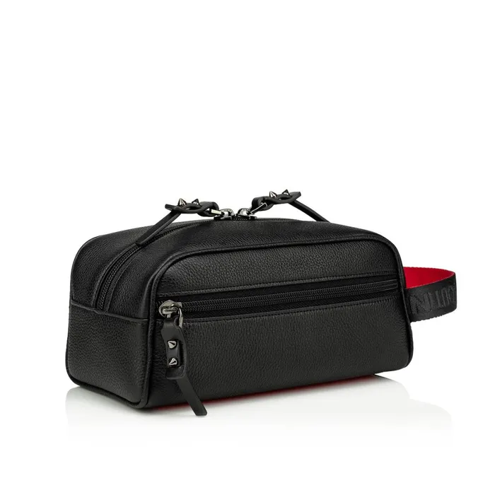 Men Blaster Pouch 8211 Calf Leather 8211 Black Black Christian Louboutin Mini Bags and Pouches
